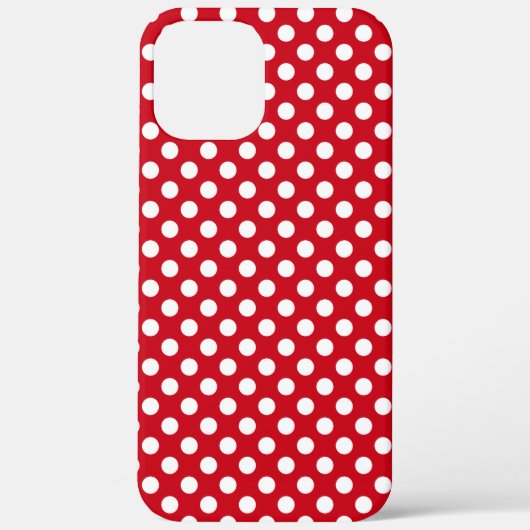 レトロな50年代風 赤 白 水玉模様 Case-Mate iPhoneケース (裏面)