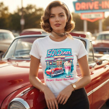 レトロな50'sダイナー - ハンバーガー シェイク ロックンロール