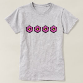 レトロな60年代のグルービーな花柄 フラワー Tシャツ
