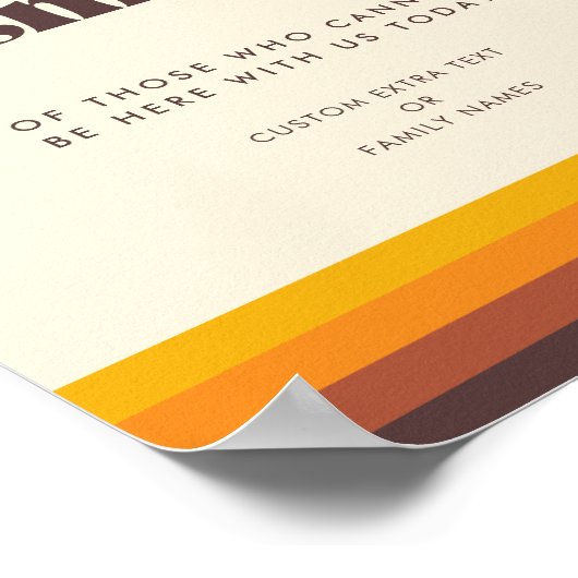 レトロな60年代のビンテージカラー 愛する記憶に ポスター (角)