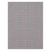レトロな60年代のマルチカラーサークルとリング テーブルクロス (正面)