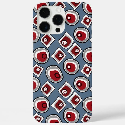 レトロな60年代の多色円とリング Case-Mate iPhoneケース (裏面)