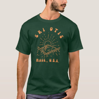 レトロな60年代 スキー オーティス マサチューセッツ オレンジ ヴィンテージ Tシャツ