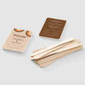 レトロな70年代の虹と70年代のタイポグラフィー ウェディングH ハンドファン (組立なし)