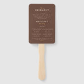 レトロな70年代の輝き幾何学的な結婚式プログラム ハンドファン (裏面)