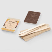 レトロな70年代の輝く幾何学的な結婚式プログラム ハンドファン (組立なし)