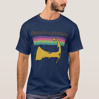 レトロな70年代スタイルのプロビンスタウンのお土産 Tシャツ