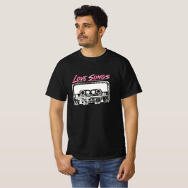 レトロな80年代のラブソングミックステープ バレンタイン Tシャツ