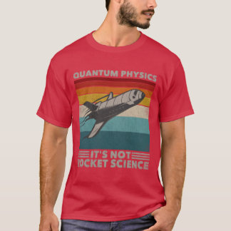 レトロな80年代のロケット科学と量子物理学が面白いデザイン Tシャツ