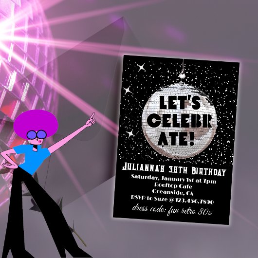 レトロな80年代の誕生日をお祝いしよう 招待状