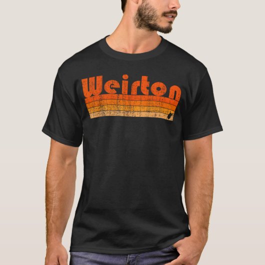 レトロな80年代スタイル Weirton WV フレンズ Tシャツ (正面)