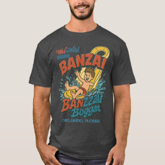レトロな80年代風ウォーターパーク BANZAI オーランド フロリダ Tシャツ