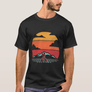 レトロな80年代風クリケットのコーチと選手へのギフト Tシャツ