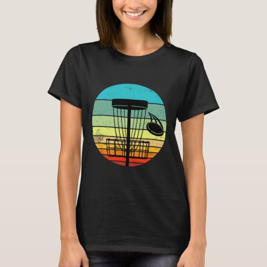 レトロな80年代風ディスクゴルフ Tシャツ (正面)