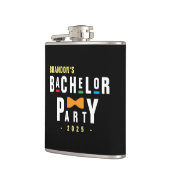 レトロな90年代カラフルな蝶ネクタイ独身パーティー黒 フラスク (左)