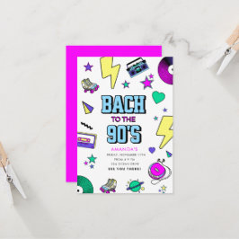 レトロな90年代パーティーへようこそ 招待状