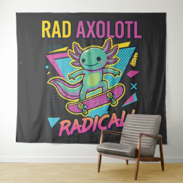 レトロな90年代風のウーパールーパー スケートボード Rad ネオン タペストリー
