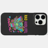 レトロな90年代風のウーパールーパー スケートボード Rad ネオン Case-Mate iPhoneケース (裏面 (横))