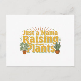 レトロな「ただの植物を育てるママ」SVG ポストカード