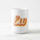 レトロな「エッw」 コーヒーマグカップ (中央)