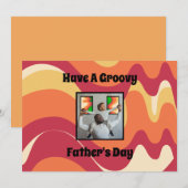 レトロな「グッとくる父の日を」家族写真 シーズンカード (正面/裏面)