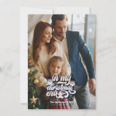 レトロな「一年を振り返る」季節の写真 シーズンカード (正面)