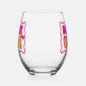 レトロな「愛酔い」独身最後の夜のパーティー ステムなしワイングラス (左)