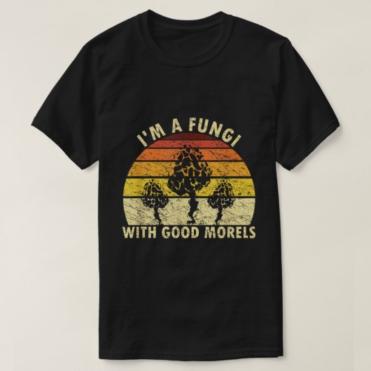 レトロな「良いモレル菌類です」Tシャツ Tシャツ (デザイン正面)