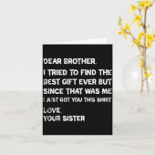 レトロな Dear Brother 私は探してみた カード (黄色い花)