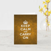 レトロな「Keep Calm」 カード (黄色い花)