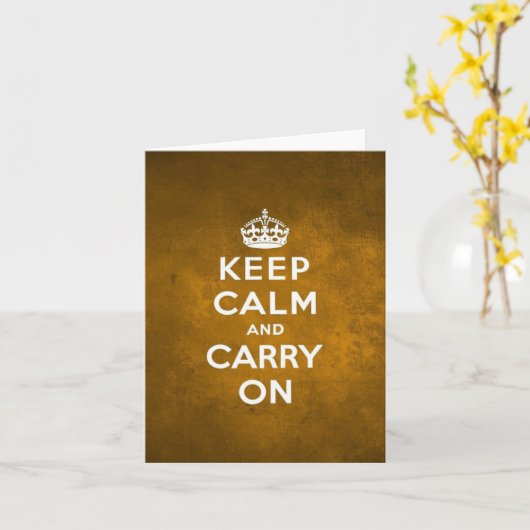 レトロな「Keep Calm」 カード (黄色い花)