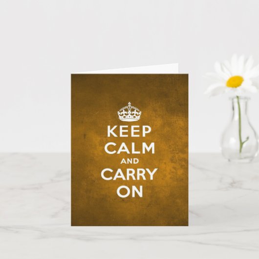 レトロな「Keep Calm」 カード (小さな植物)