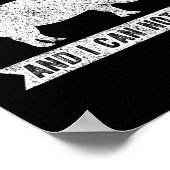レトロなBBQデザイン 豚のお尻が大好き Funny BBQ ポスター (角)
