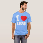 レトロなBBWと成熟したSey女性のハートが大好き Tシャツ (正面フル)