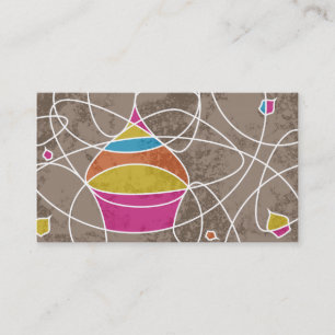 レトロなCUPCAKEシェイプ顧客ロイヤリティ ロイヤリティカード