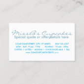 レトロなCUPCAKEシェイプ 名刺 (裏面)