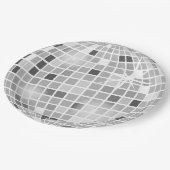 レトロなGROOVYディスコボール ブライダルシャワー ペーパープレート (アングル)