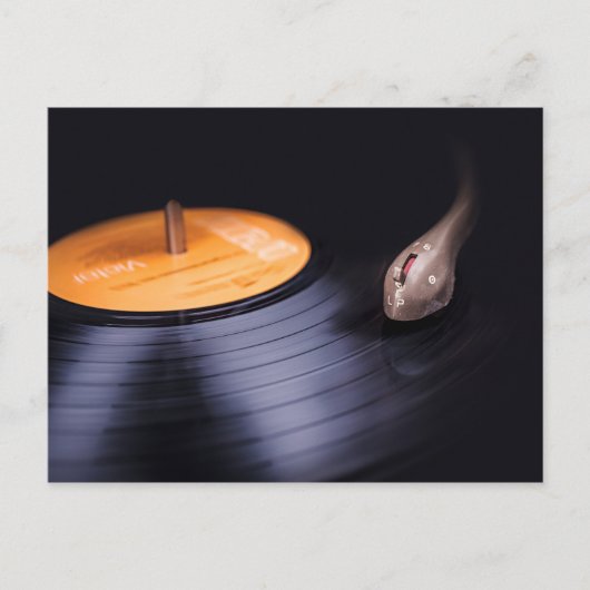 レトロなLPレコードのポストカード ポストカード (正面)