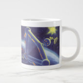 レトロなSFの宇宙ステーション ジャンボコーヒーマグカップ (右)