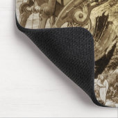 レトロなSFエイリアンの惑星建設 マウスパッド (コーナー)