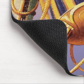 レトロなSFエイリアン戦争侵略タコ マウスパッド (コーナー)