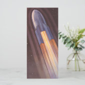 レトロなSF宇宙船ロケット (スタンド正面)