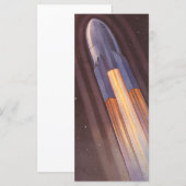 レトロなSF宇宙船ロケット (正面/裏面)