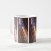 レトロなSF宇宙船ロケット コーヒーマグカップ (正面左)