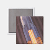 レトロなSF宇宙船ロケット マグネット (正面/裏面)