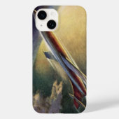 レトロなSF宇宙船飛行機地球 Case-Mate iPhoneケース (裏面)