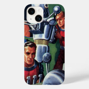 レトロなSF宇宙飛行士がロボットを修理する Case-Mate iPhone 14ケース