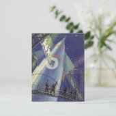 レトロなSF宇宙飛行士たちがロケット船に乗って (スタンド正面)