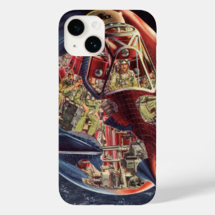 レトロなSF宇宙飛行士ロケット宇宙船 Case-Mate iPhone 14ケース