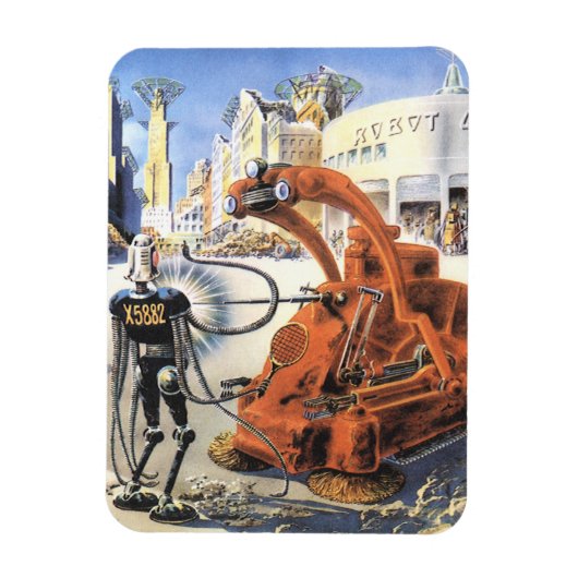 レトロなSF未来都市の異星人戦争 マグネット (縦)